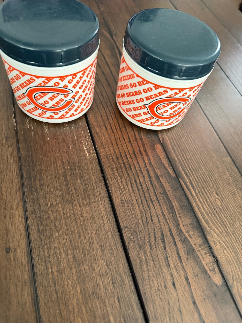 Vintage Chicago Bears NFL Food Thermos Set of 2 New With Tags Original Stickers
